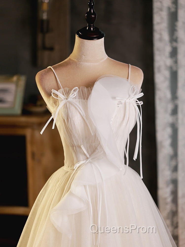 A-Line Beige Tulle Short Evening Prom Dress, Beige Cute Homecoming Dress
