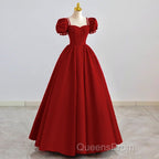 A Line Black Formal Dress Satin Birthday Party Dress