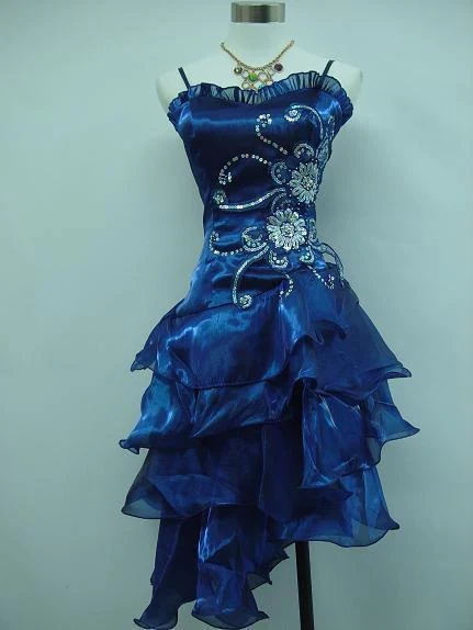 A Line Black Ruffle Short Classy Prom Dress Homecoming Dress