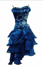 A Line Black Ruffle Short Classy Prom Dress Homecoming Dress
