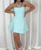 A Line Blue Short Party Dress Cocktail Dress Homecoming Dress