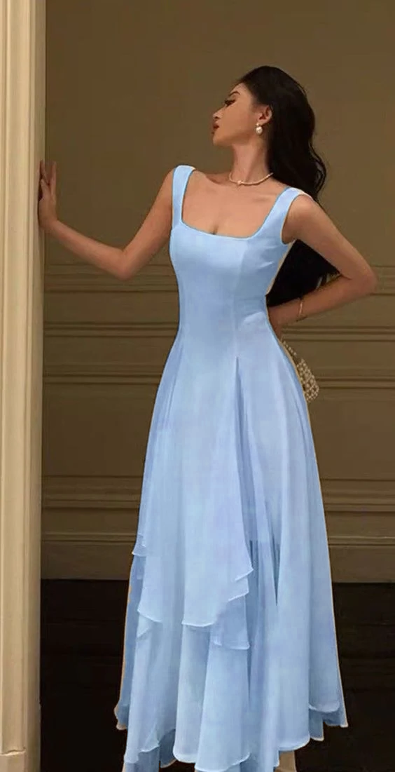 A Line Chiffon Classy Prom Dress,Long Classy Evening Dress,Classy Dress