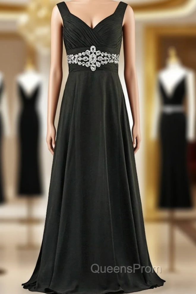A-Line Chiffon V-neck Floor Length Bridesmaid Dress Main image