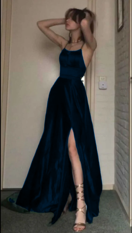 A Line Dark Green Long Classy Prom Dress, Classy Evening Dress Secondary image