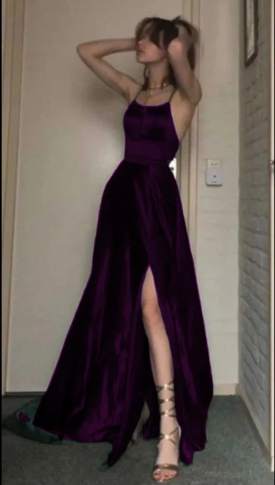 A Line Dark Green Long Classy Prom Dress, Classy Evening Dress