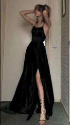 A Line Dark Green Long Classy Prom Dress, Classy Evening Dress