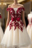 A Line Elegant Homecoming Dress Short Tulle Evening Prom Gowns
