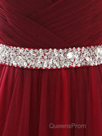 A-Line Elegant Quinceanera Evening Prom ValentineS Day Dress Strapless Sleeveless Chapel Train Satin With Crystals