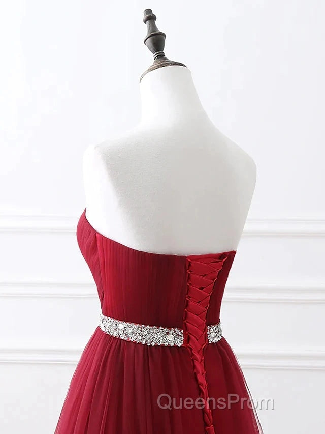 A-Line Elegant Quinceanera Evening Prom ValentineS Day Dress Strapless Sleeveless Chapel Train Satin With Crystals