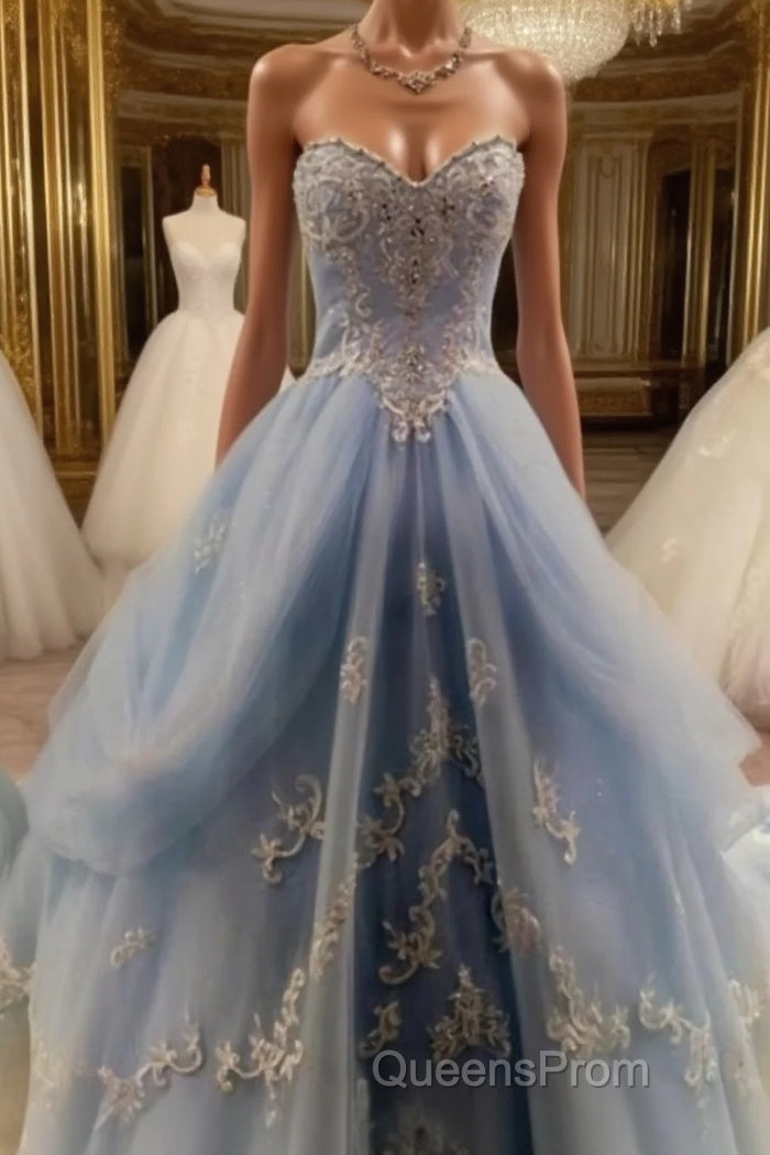 A-Line Floor-Length Lace Evening Prom Dress, Sweetheart Evening Prom Dress, Charming Evening Dress Main image