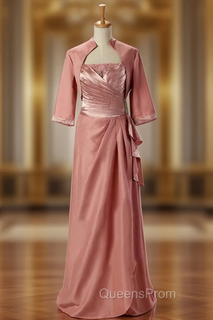A Line Floor Length With Jacket Plus Size Mother Of The Bride Dress