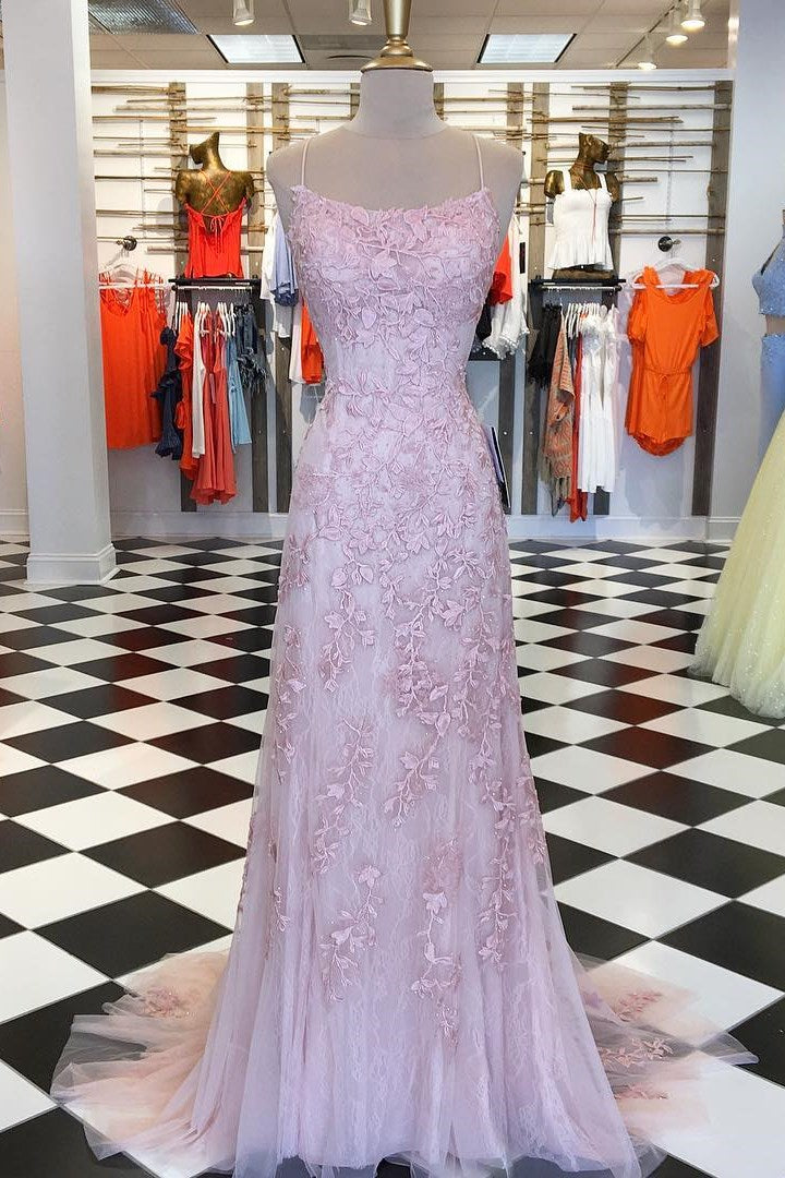 Red Floral Appliques Tulle Mermaid Long Classy Dress