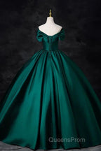 A-Line Formal Satin Floor Length V-Neck Evening Dress Elegant Evening Prom Dress