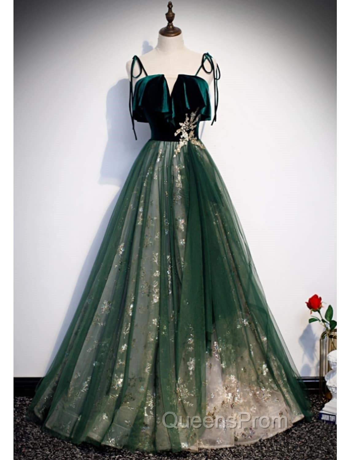 A-Line Glittering Engagement Evening Dress Strap Sleeveless Floor Length With Sequin