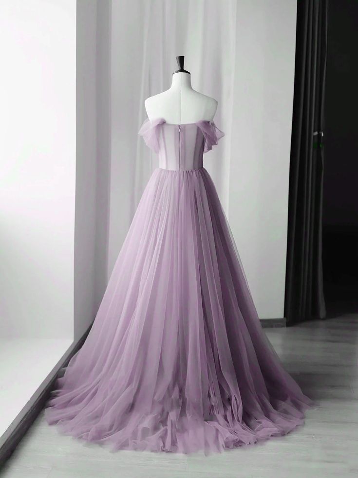 A-Line Green Tulle Long Classy Prom Dress, Green Classy Evening Dress