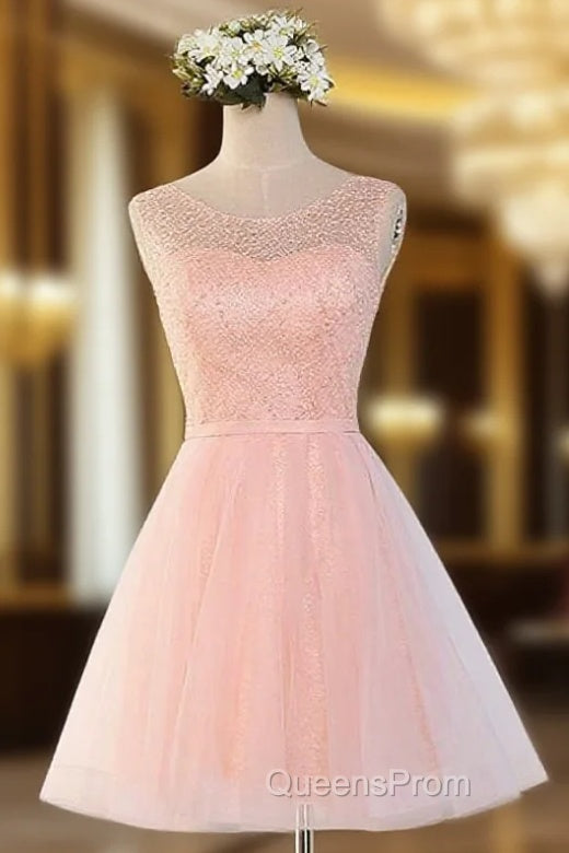 A-line Homecoming Dress Scoop Short/Mini Evening Prom Dress Juniors Homecoming Dress