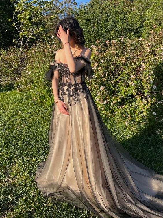 A Line Off The Shoulder Fashion Classy Prom Dress, Long Classy Evening Dress
