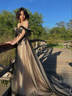A Line Off The Shoulder Fashion Classy Prom Dress, Long Classy Evening Dress