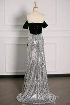 A Line Off The Shoulder Sexy Sequin Formal Dress Bridesmaid Dress Evening Gown Evening Prom Dress