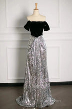 A Line Off The Shoulder Sexy Sequin Formal Dress Bridesmaid Dress Evening Gown Evening Prom Dress