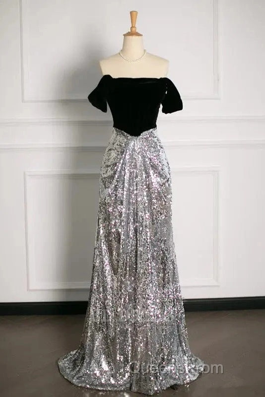 A Line Off The Shoulder Sexy Sequin Formal Dress Bridesmaid Dress Evening Gown Evening Prom Dress