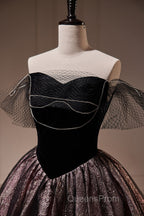 A Line Off the Shoulder Tulle Short Evening Prom Dress, New Style Homecoming Gown