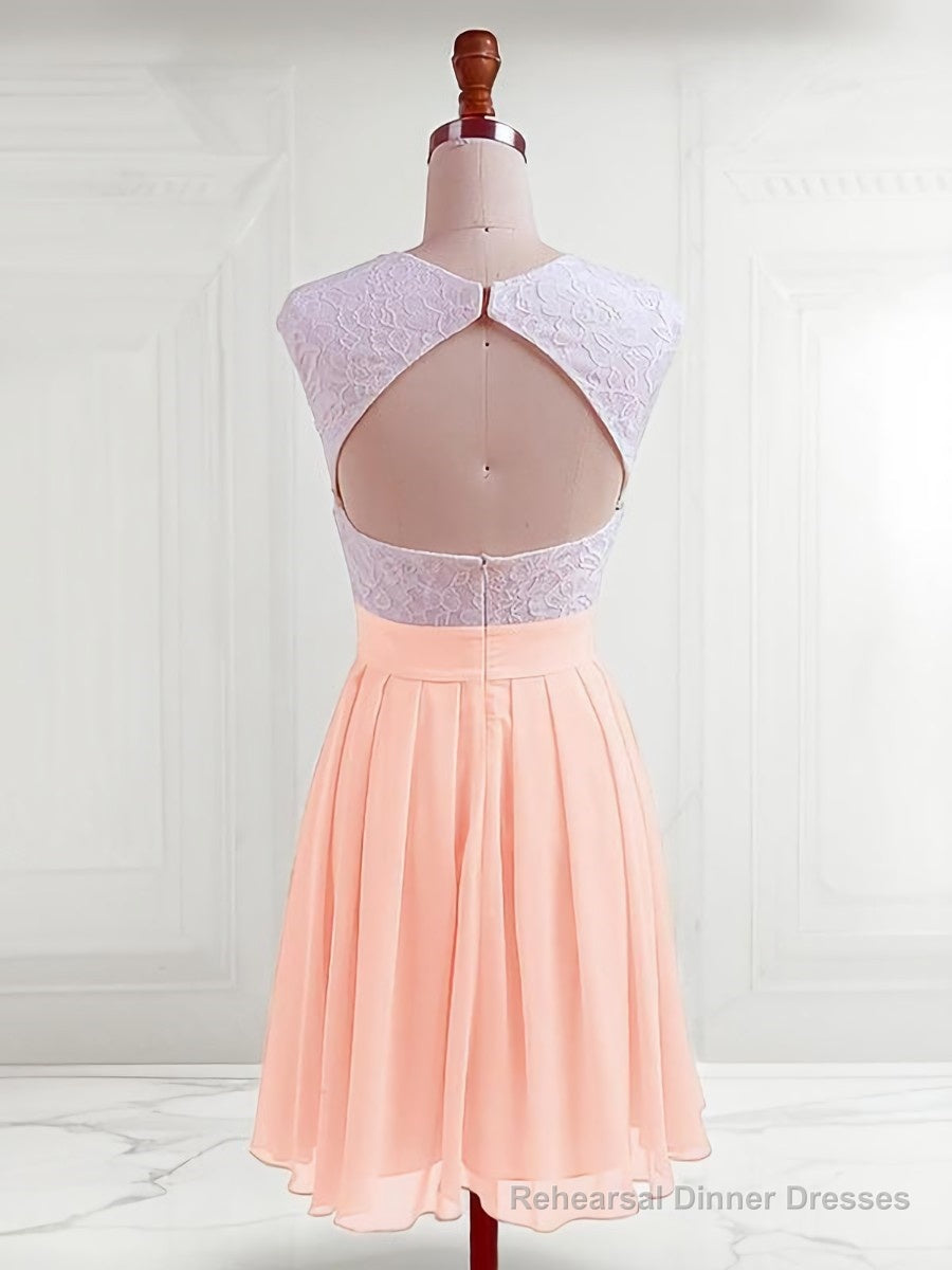 A-Line/Princess Jewel Short/Mini Chiffon Homecoming Dresses Secondary image