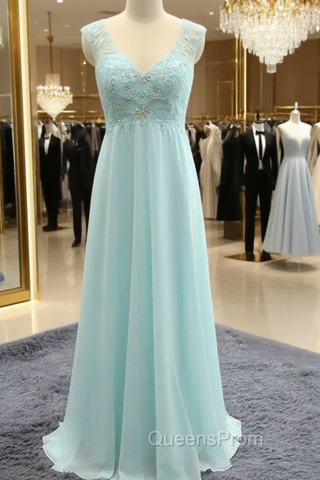 A-Line/Princess Sleeveless Sweetheart Floor-Length Beading Chiffon Bridesmaid Dress Main image