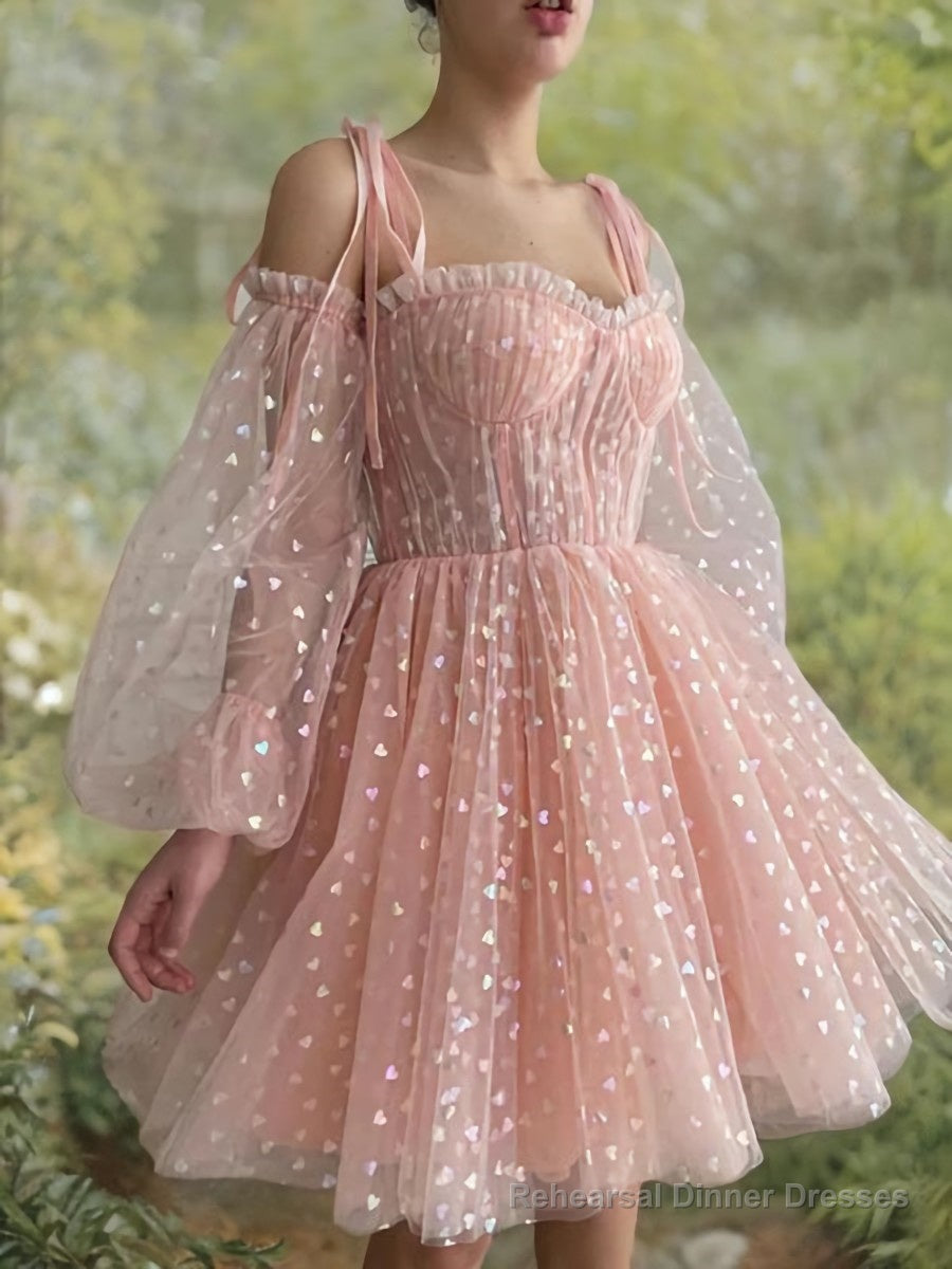 A-Line/Princess Spaghetti Straps Short/Mini Homecoming Dresses Main image