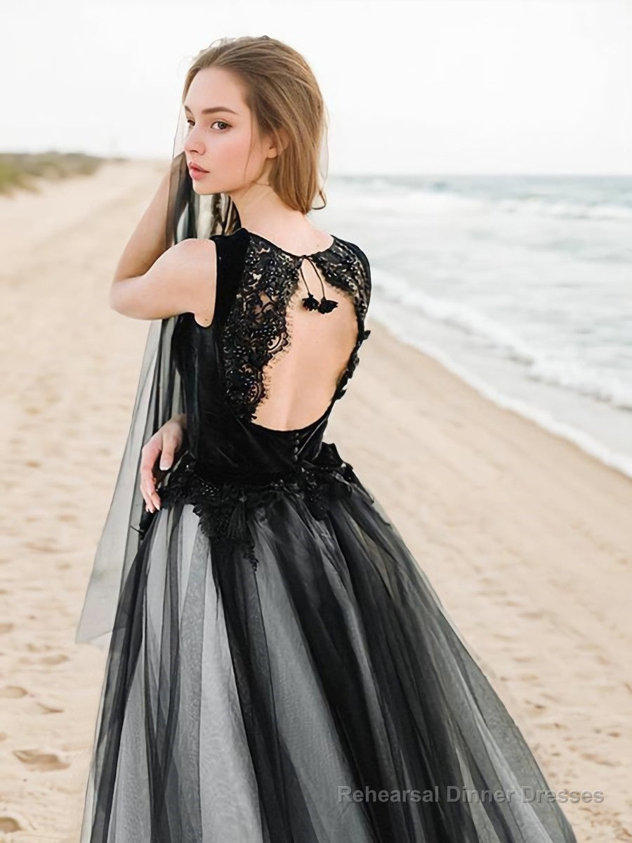 A-line/Princess Square Sweep Train Tulle Wedding Dress Secondary image