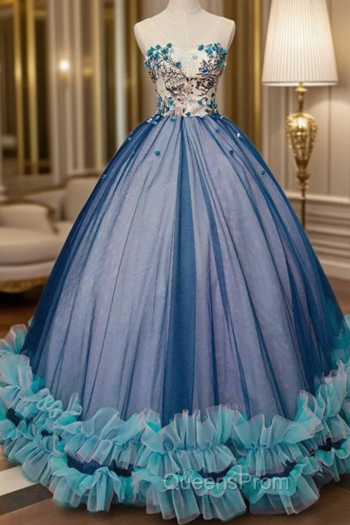 A-line Princess Straight Neck Sleeveless Floor Length Dress