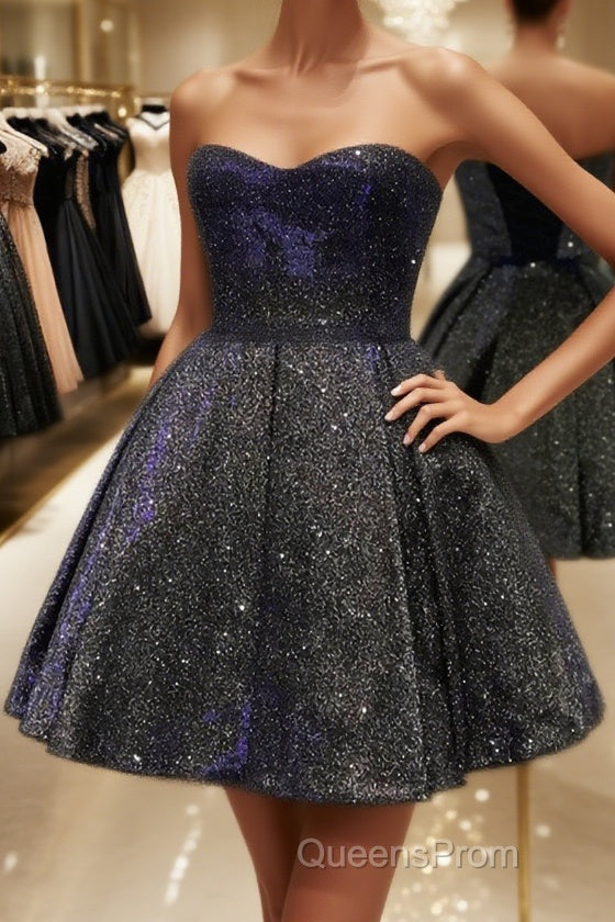 A-Line/Princess Strapless Short/Mini Homecoming Dress With Ruffles Main image