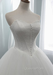 A-Line/Princess Tulle Sweetheart Wedding Dress