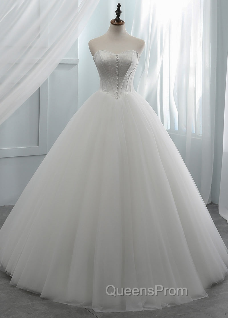 A-Line/Princess Tulle Sweetheart Wedding Dress