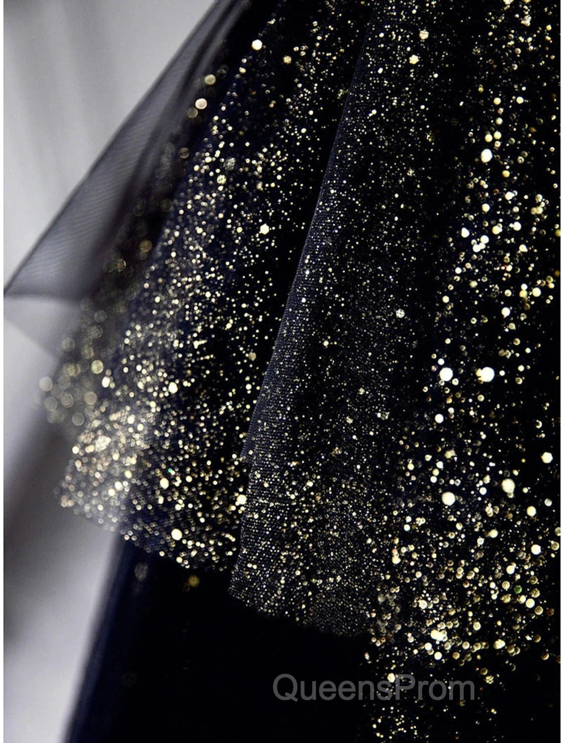 A-Line Evening Prom Dress Black Dress Dress Formal Birthday Floor Length Sleeveless Strapless Tulle With Ruched Sequin