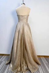 A-Line Evening Prom Dress Corsets Dress Wedding Party Sweep / Brush Train Sleeveless Spaghetti Strap Tulle With Glitter Pleats