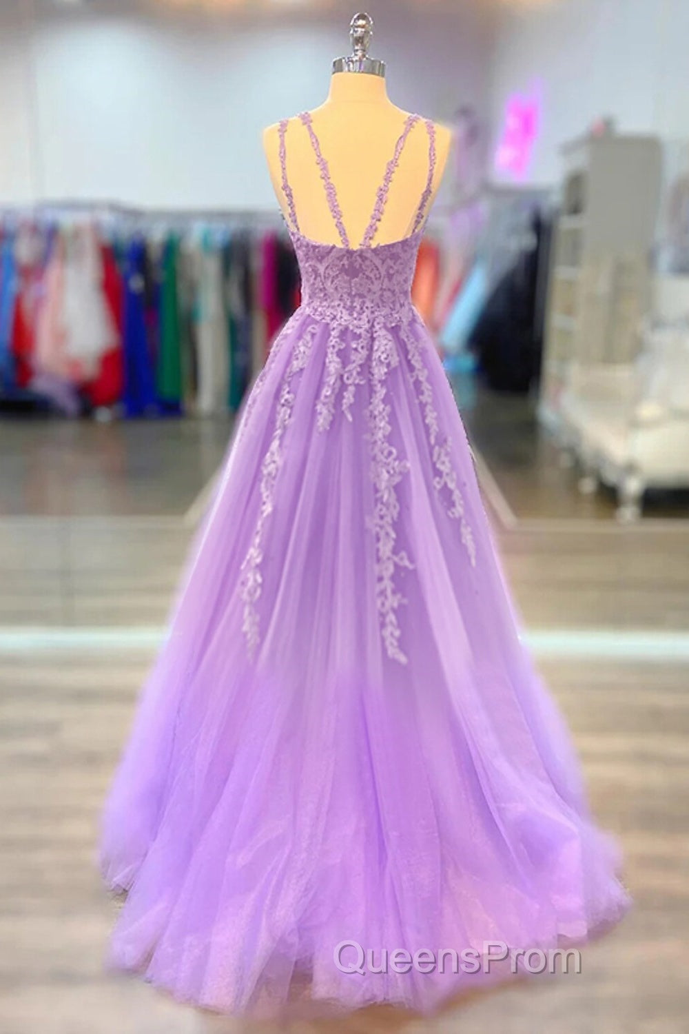 A-Line Evening Prom Dress Maxi Dress Formal Court Train Sleeveless Spaghetti Strap Stretch Chiffon With Appliques Shouder Flower Secondary image