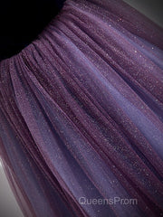 A-Line Evening Prom Dress Sparkle & Shine Dress Evening Prom Floor Length Short Sleeve Scoop Neck Tulle With Sequin