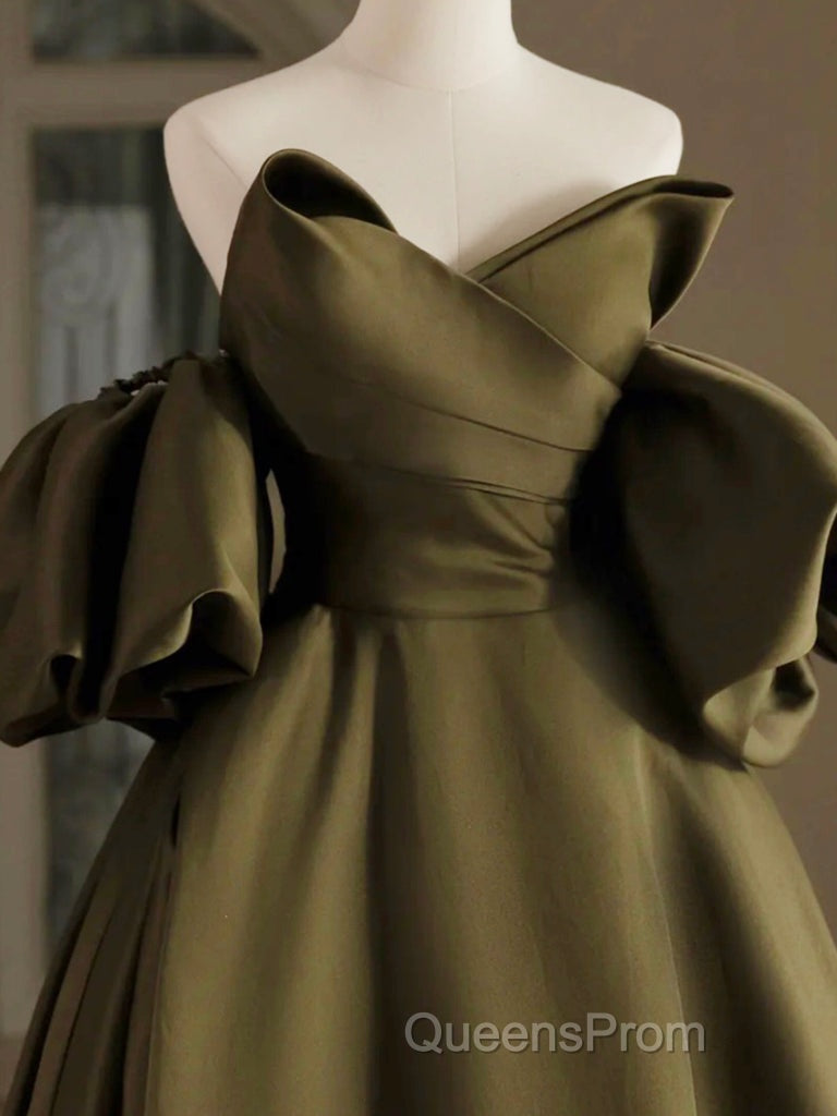 A-Line Puff Sleeves