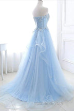 A-Line Sexy Engagement Evening Prom Birthday Dress Strapless Sleeveless Lace Pleats