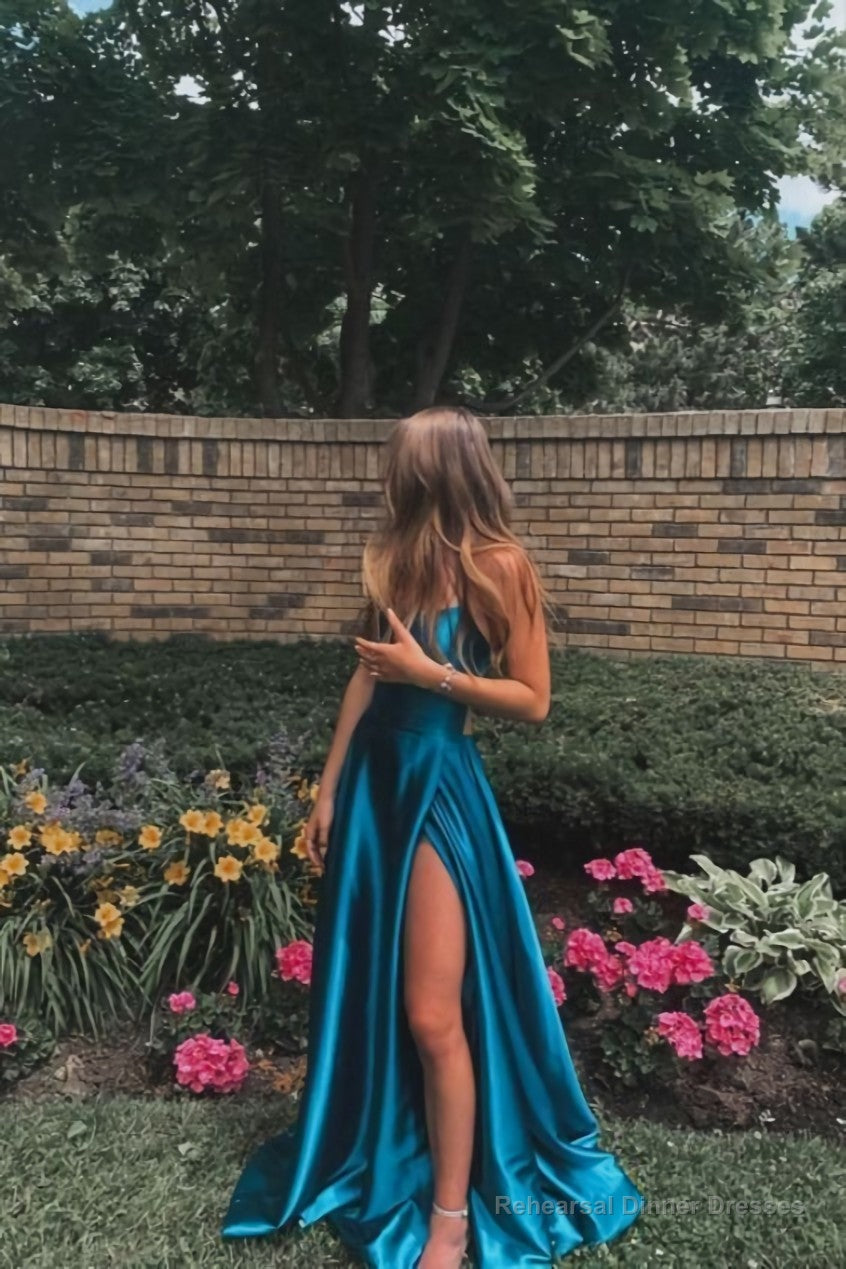 A-Line Simple Stunning Long Prom Dresses Formal Evening Gowns Main image