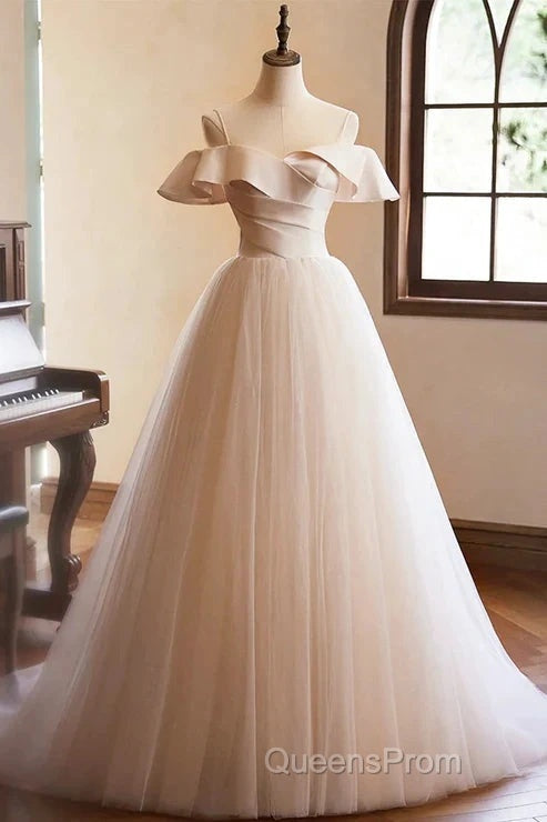 A-Line Sleeveless Backless Spaghetti Straps Floor Length Evening Dress Evening Prom Dress