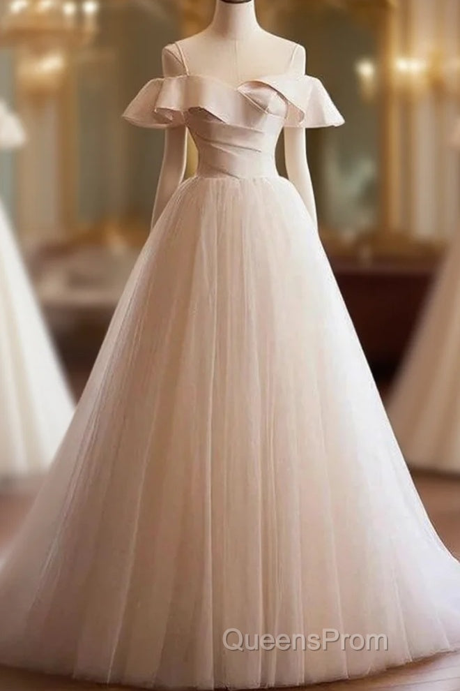 A-Line Sleeveless Backless Spaghetti Straps Floor Length Evening Dress Evening Prom Dress Main image