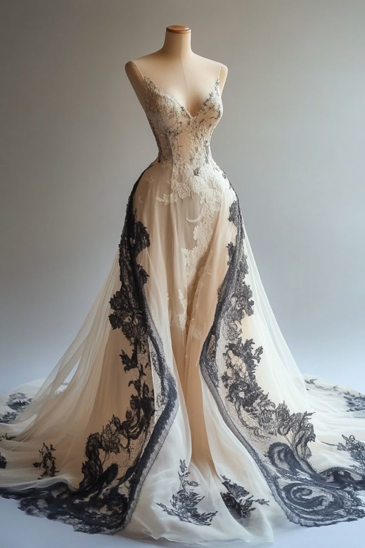 A Line Spaghetti Strap Lace Appliques Ivory Chiffon Classy Prom Dress Graduation Classy Prom Dress