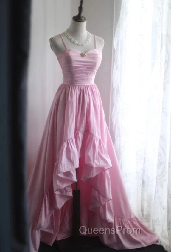 A-Line Spaghetti Strap Satin Long Wedding Dress Birthday Quinceanera Dress Evening Prom Dress Secondary image