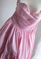 A-Line Spaghetti Strap Satin Long Wedding Dress Birthday Quinceanera Dress Evening Prom Dress