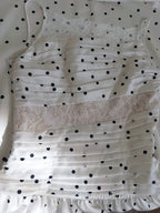 A Line Spaghetti Straps Polka Dots Lace Chiffon Evening Prom Dress Evening Dress