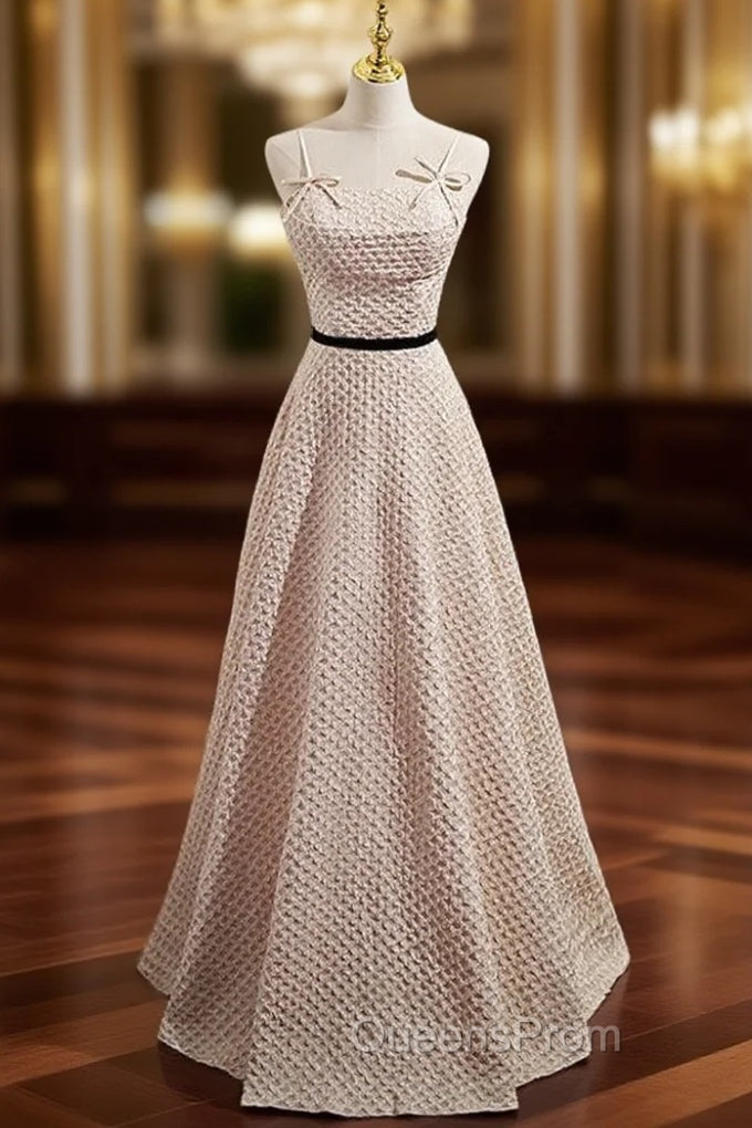 A-Line Spaghetti Straps Evening Prom Dress