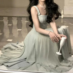 A Line Square Neck Classy Prom Dress Elegant Prom Gown