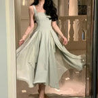 A Line Square Neck Classy Prom Dress Elegant Prom Gown